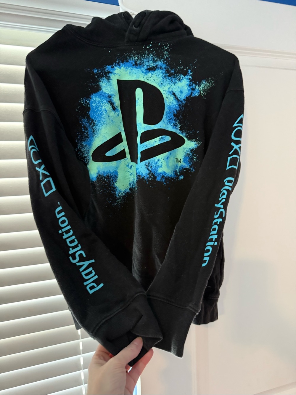 Kids PlayStation Black Hoodie with Blue Logo by H&M